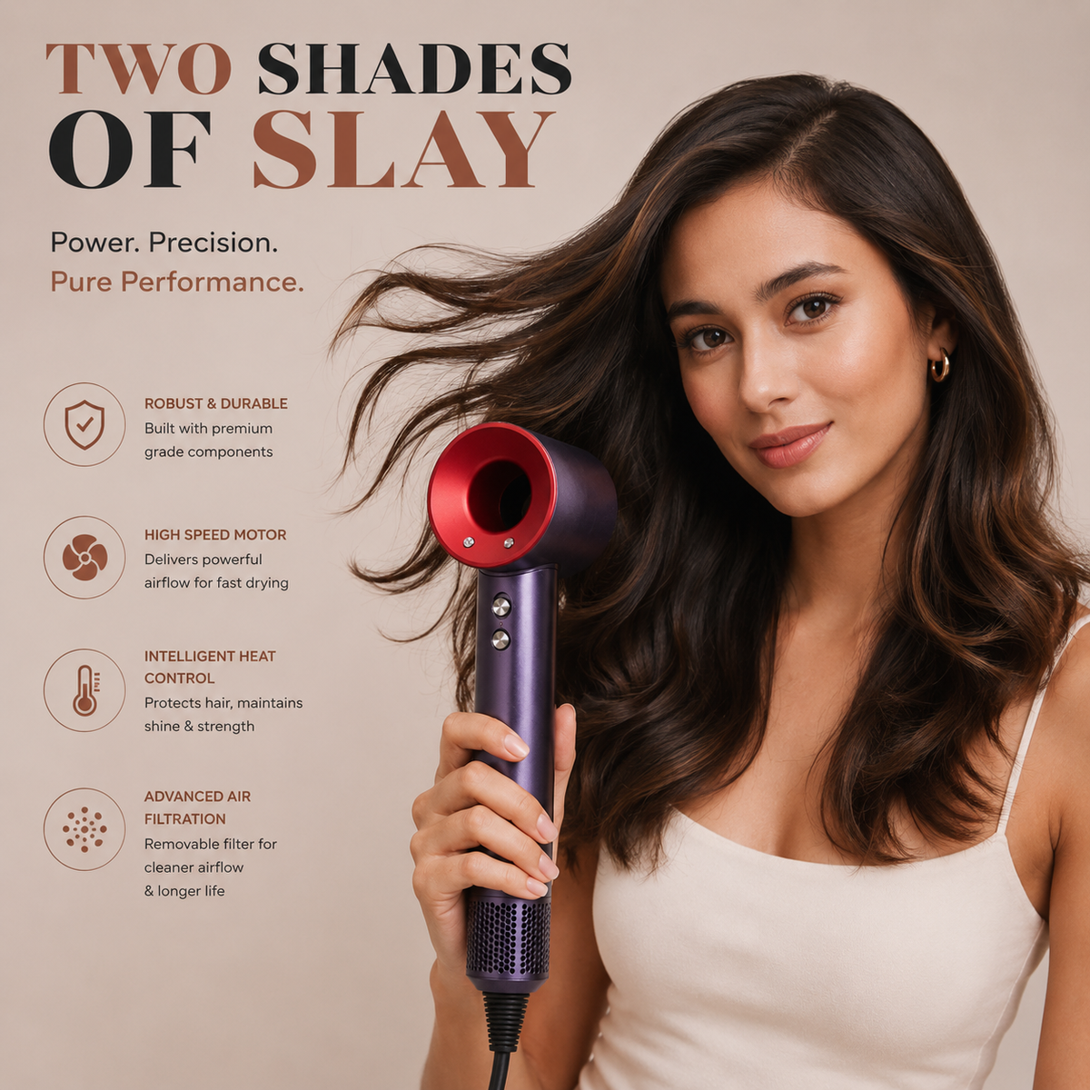 Supersonic High-Speed Hair Dryer Salon-style styling at home — without the salon price.